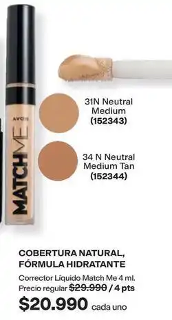 Avon Avon - corrector líquido match me 4 ml oferta