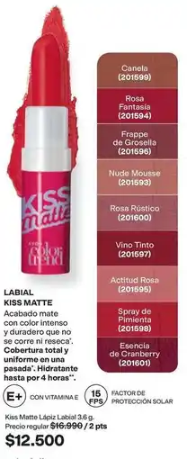 Avon Avon - labial kiss matte oferta