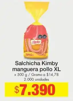 Metro Kimby salchicha manguera pollo xl oferta
