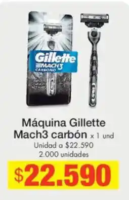 Metro Gillette Mach3 carbón oferta