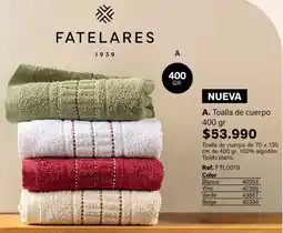 Leonisa FATELARES Toalla de cuerpo oferta