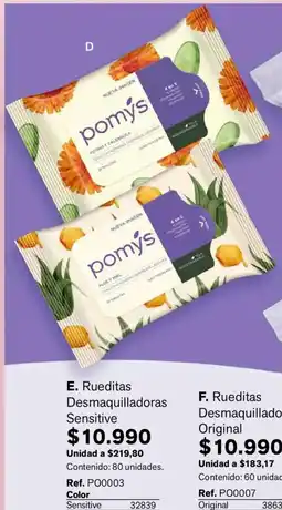 Leonisa Pomys rueditas desmaquilladoras sensitive oferta