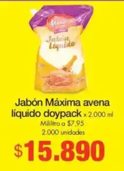 Metro Jabón Máxima avena líquido oferta
