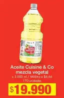 Metro Aceite Cuisine & Co mezcla vegetal oferta
