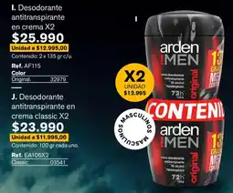 Leonisa arden for men desodorante antitranspirante en crema x2 oferta