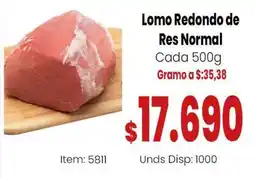 MercaTodo Lomo Redondo de Res Normal oferta