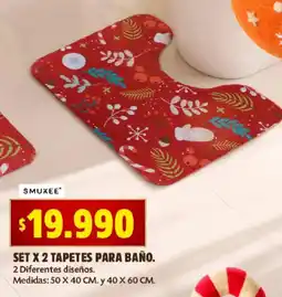 Ara Smukkee set x 2 tapetes para baño oferta