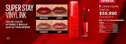 Leonisa Maybelline super stay vinyl ink oferta