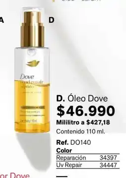 Leonisa Dove óleo reparación oferta