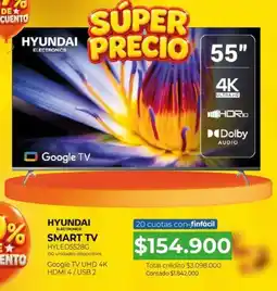 Full Hogar Hyundai electronics smart tv oferta