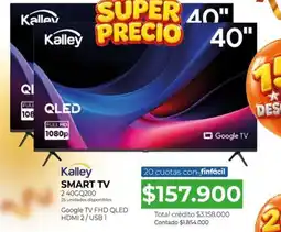 Full Hogar Kalley smart tv 40" oferta