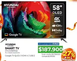 Full Hogar Hyundai smart tv 58" oferta