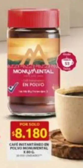 Monumental café instantáneo en polvo