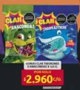 Ara Gomas clak tiribones o anacondas x 125 g oferta