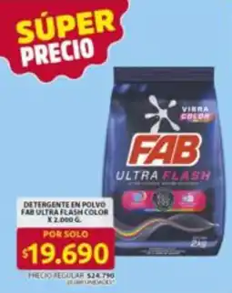 Ara Fab detergente en polvo ultra flash color oferta