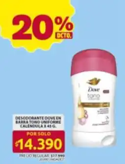 Ara Dove desodorante en barra tono uniforme calendula oferta
