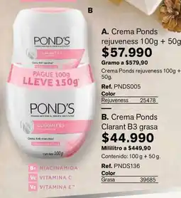 Leonisa Ponds crema ponds rejuveness oferta