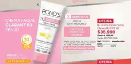 Leonisa Ponds crema facial clarant b3 oferta