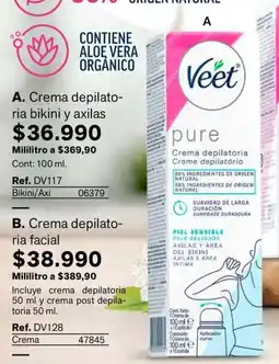 Leonisa Veet crema depilatoria bikini y axilas oferta