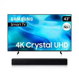 Falabella TV Smart 43″ Crystal UHD 4K U8500H con Barra de Sonido HW-B400F oferta