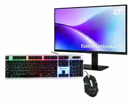 Falabella MONITOR ESSENTIAL S3 S32GF - 27 FHD - IPS 120HZ- 5MS - Eye Saver Mode - COMBO 2 EN 1 oferta