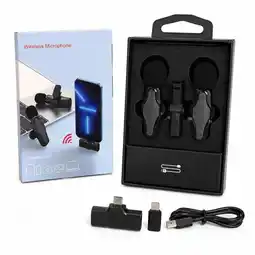 Falabella Kit de Micrófonos Inalámbricos de Solapa (Lavalier) Doble Plug & Play oferta
