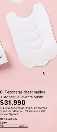 Leonisa Limpio - c. pezoneras desechables + adhesivo levanta busto oferta