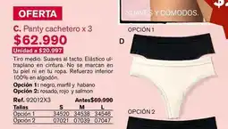 Leonisa Piel - c. panty cachetero x 3 oferta