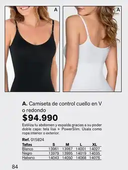 Leonisa Control - camiseta de control cuello en v o redondo oferta