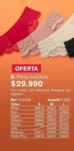 Leonisa B. panty brasilera oferta