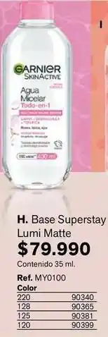 Leonisa Garnier - base superstay lumi matte oferta
