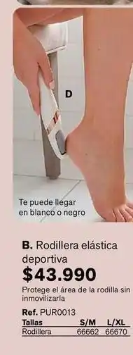 Leonisa B. rodillera elástica deportiva ref. pur0013 oferta