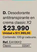 Leonisa Classic - desodorante antitranspirante en crema classic x2 oferta