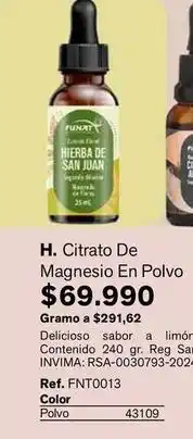 Leonisa Funat - h. citrato de magnesio en polvo oferta