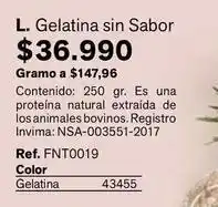 Leonisa Gelatina sin sabor oferta