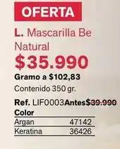 Leonisa Keratina - l. mascarilla be natural ref. lif00003 oferta