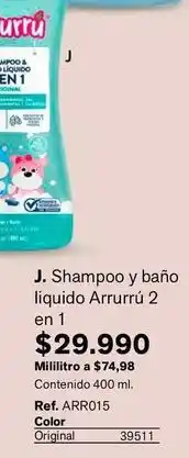 Leonisa Arrurrú - shampoo y baño liquido 2 en 1 oferta