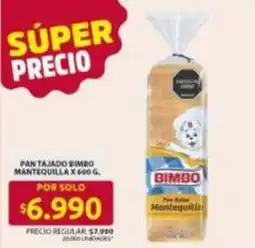 Ara Bimbo - pan tajado mantequilla oferta