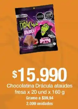 Jumbo Chocolatina Drácula ataúdes oferta