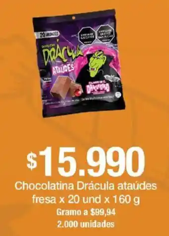 Chocolatina Drácula ataúdes