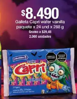 Jumbo Colombina wafer Capri vainilla oferta