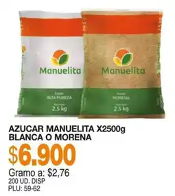 Mercar Manuelita azucar blanca o morena oferta