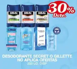 Mercar Desodorante Secret o Gillette oferta