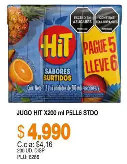Mercar Jugo hit x200 ml p5ll6 stdo oferta
