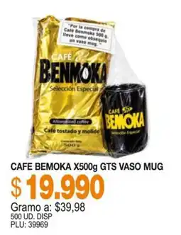Mercar Cafe bemoka x500g gts vaso mug oferta