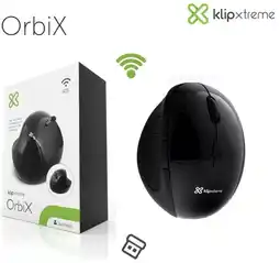 Falabella MOUSE INALAMBRICO ULTRA ERGONOMICO KLIPXTREME ORBIX,6 BOTONES,NANO DONGLE oferta