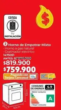 Easy Horno de empotrar mixto oferta
