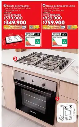 Easy Estufa de empotrar / horno de empotrar mixto oferta