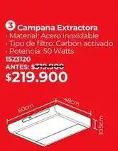 Easy 3 campana extractora 1523120 oferta