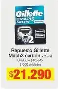 Metro Gillette - repuesto mach3 carbon oferta